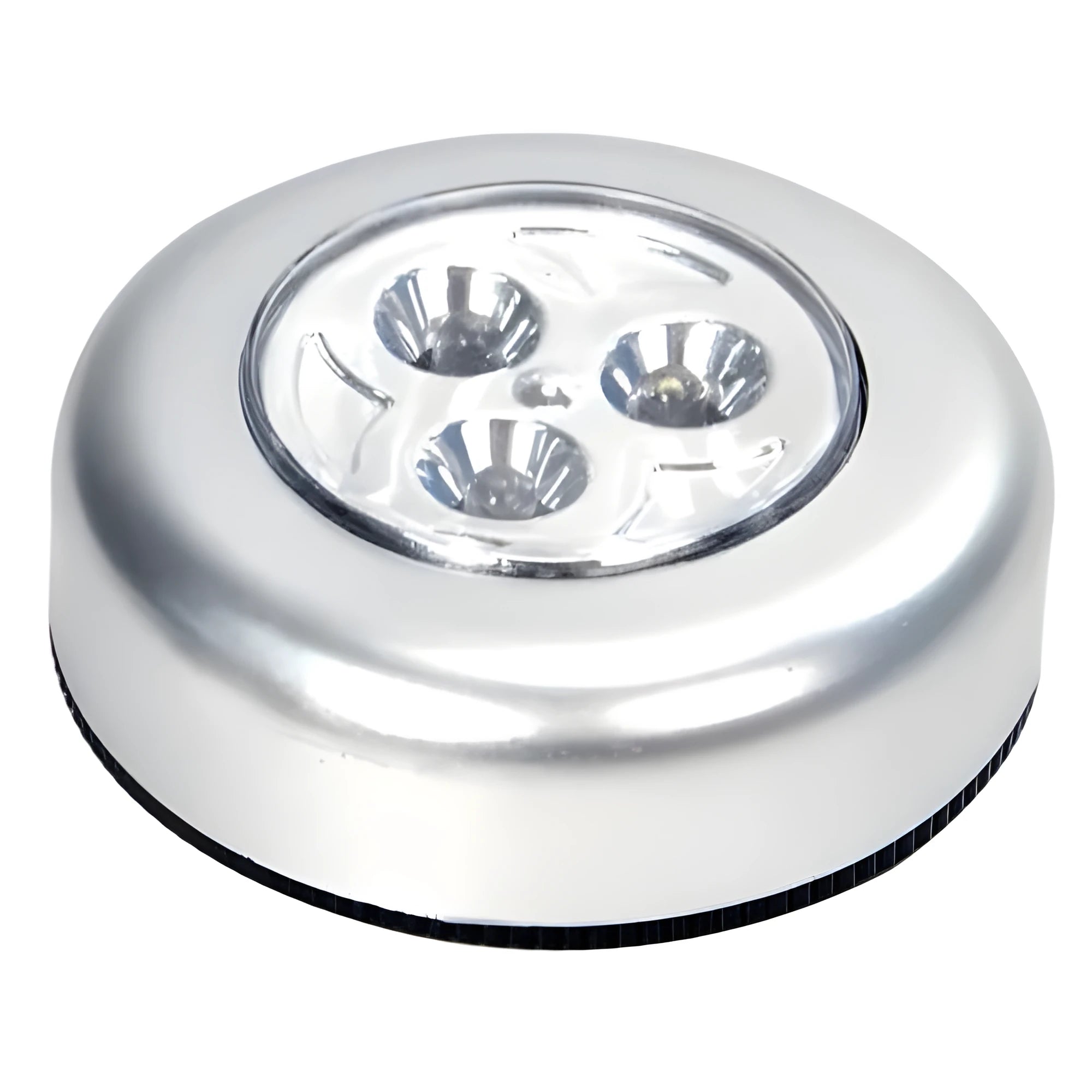 Three white 3LED touch and clap lamps for wardrobe cabinet car emergency use with battery operation