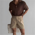 Cotton sports shorts in loose fit for summer athletic activities