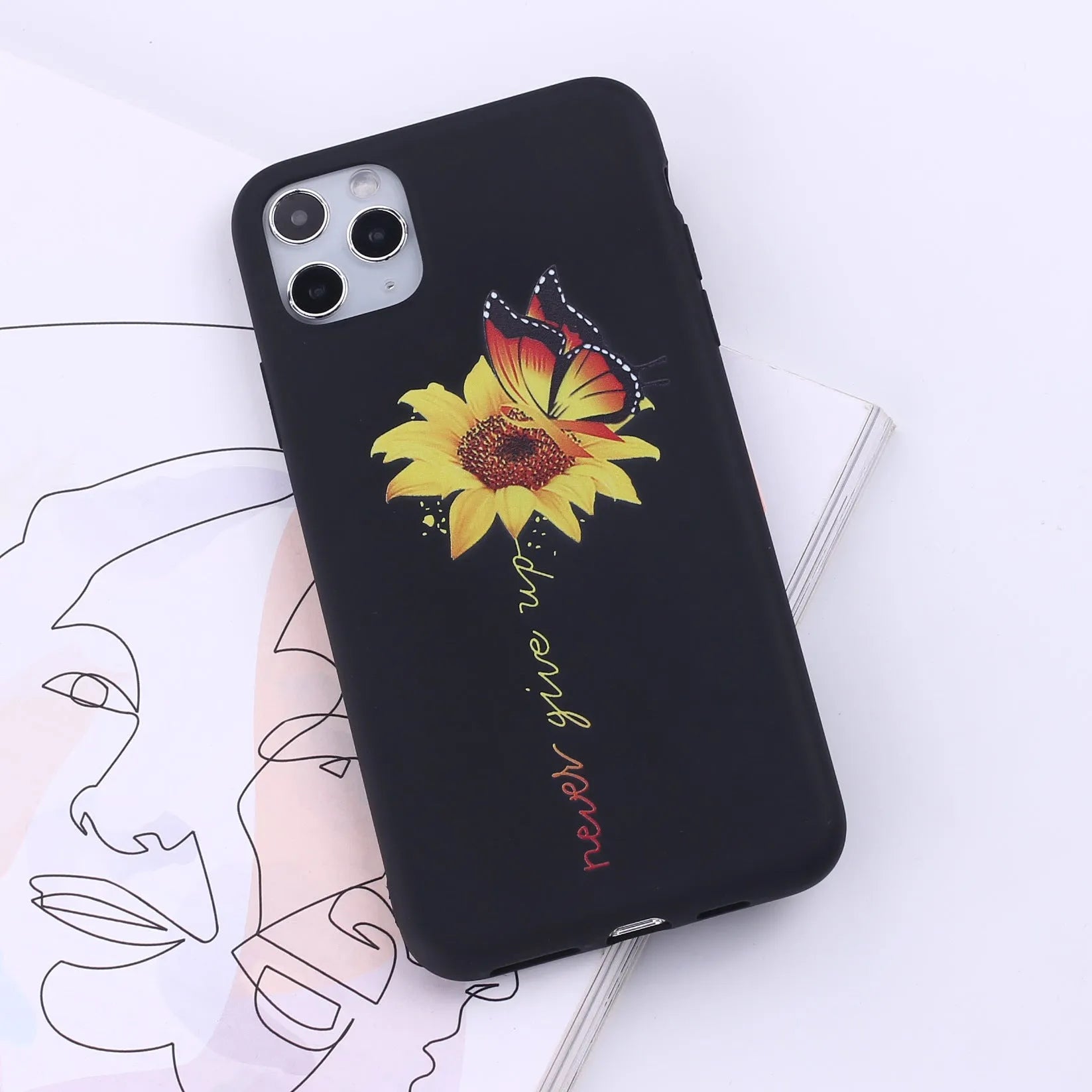 iPhone mobile phone case in a selected colour from a range of fourteen options, showing the painted TPU back cover design.