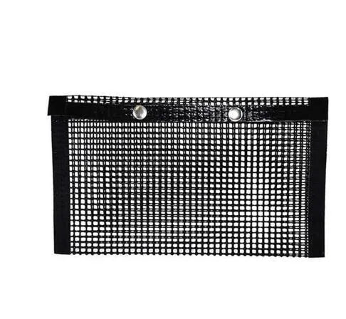 Reusable non-stick BBQ grill mesh bag on a grill with food, heat-resistant and food-safe