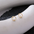 Hollow diamond square alloy stud earrings for women, geometric shape, multiple colour options