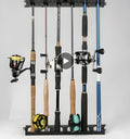 Black ABS EVA wall-mounted fishing rod display stand for Luya rods with 41.5cm length