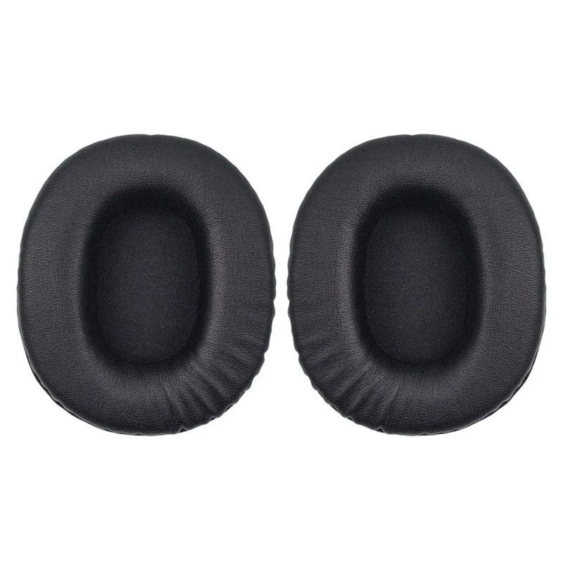 Black PU leather replacement earpads for Sony MDR-1R headphones in two-piece set