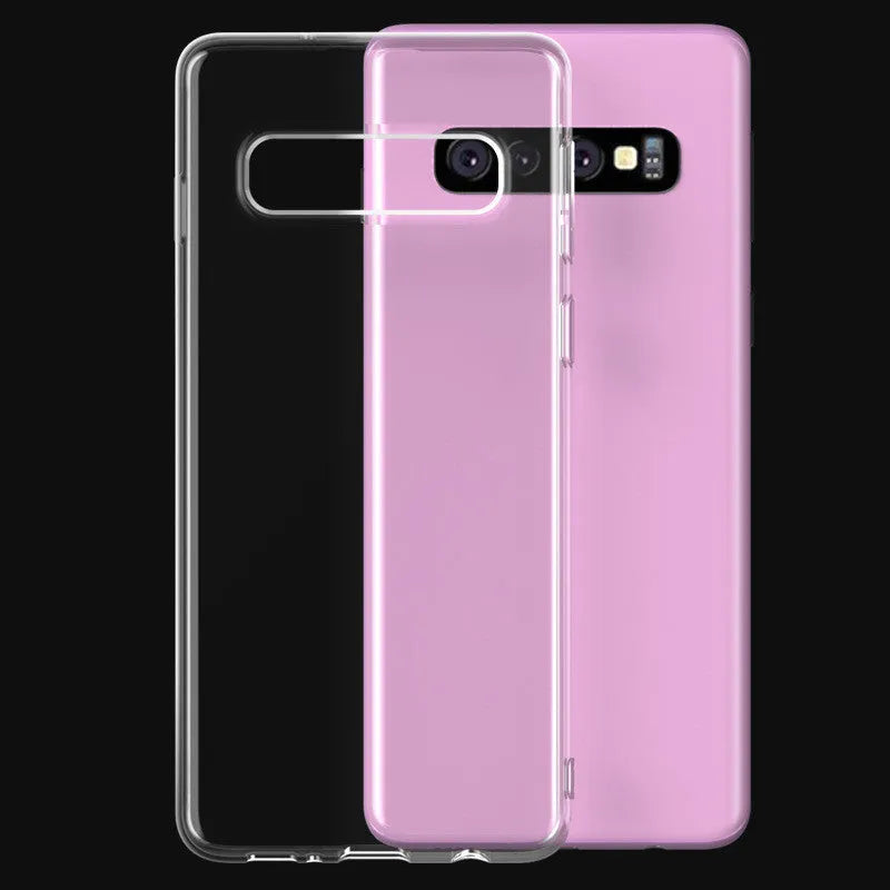 Transparent anti-soft shell TPU phone case for Samsung S10, S10e, S10plus with precise cutouts