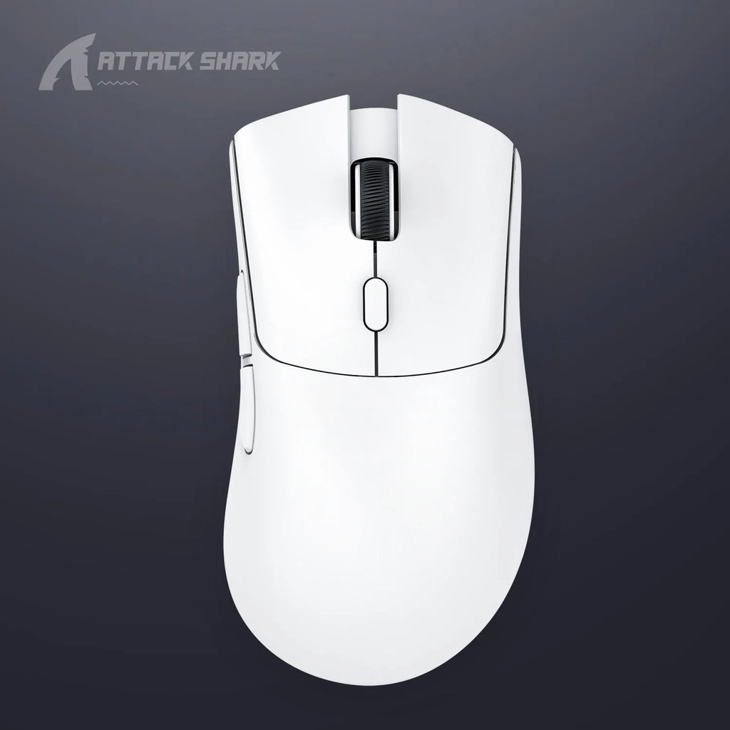 Attack Shark wireless gaming mouse in black colour showing three connection modes