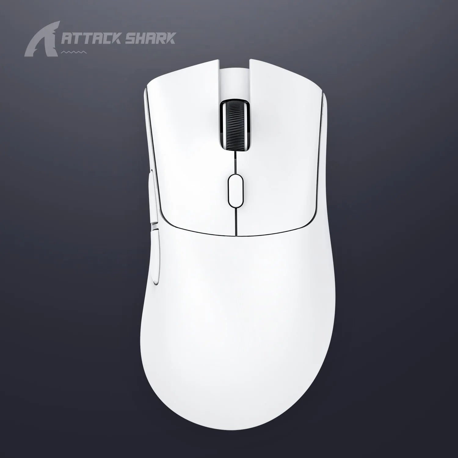 Attack Shark wireless gaming mouse in black colour showing three connection modes