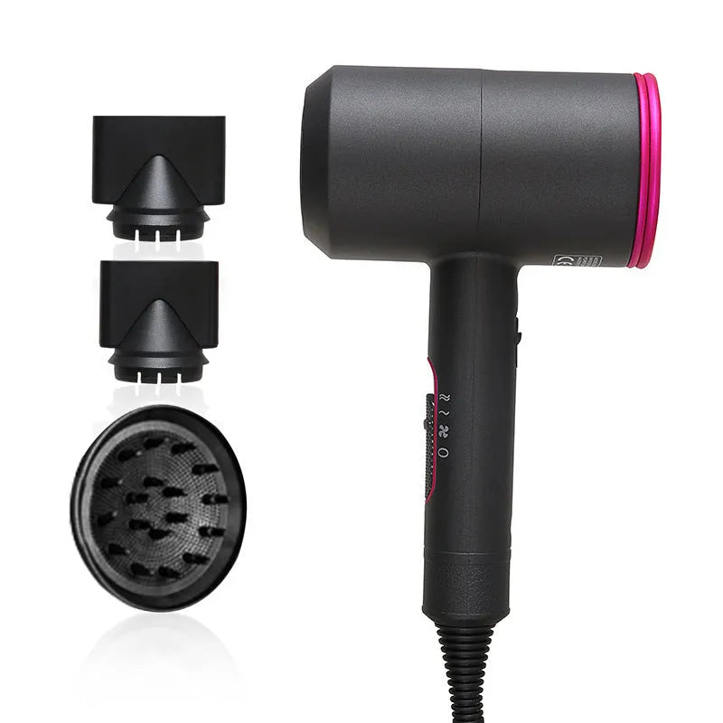 2000W hotel hair dryer with long cable and dual voltage, shown in selected colour with accessories.