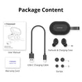 Tronsmart Spunky Beat wireless Bluetooth earphones in SetA or SetB colours showing touch controls.