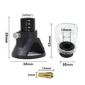 Black positioning cover protective set with three copper chucks and transparent cover for drill