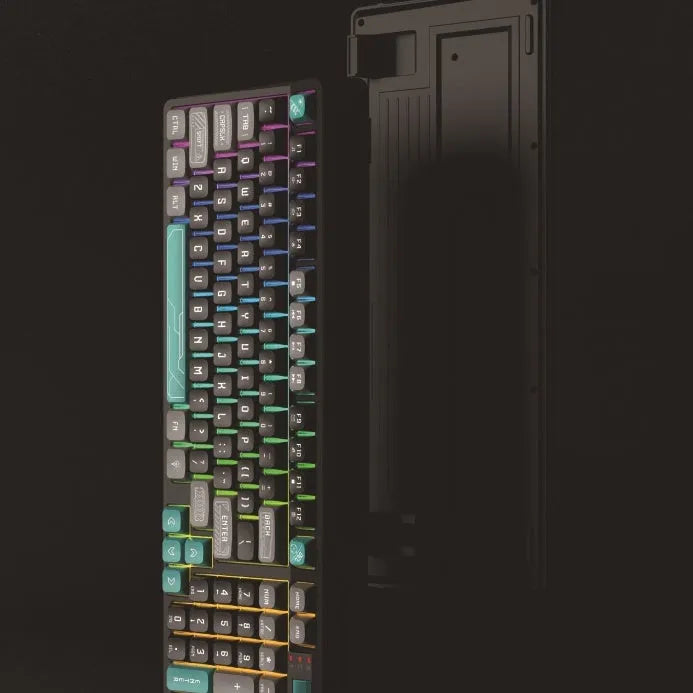 USB computer keyboard with luminous backlight and machinery feel keys in ABS plastic