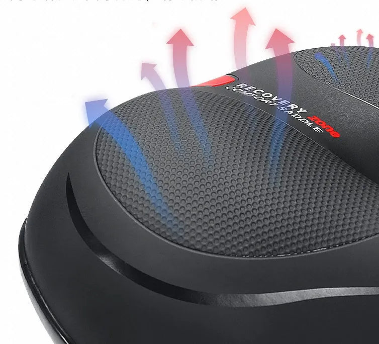 Bicycle cushion cover 25x21cm with spherical shock absorber seat in black red colour
