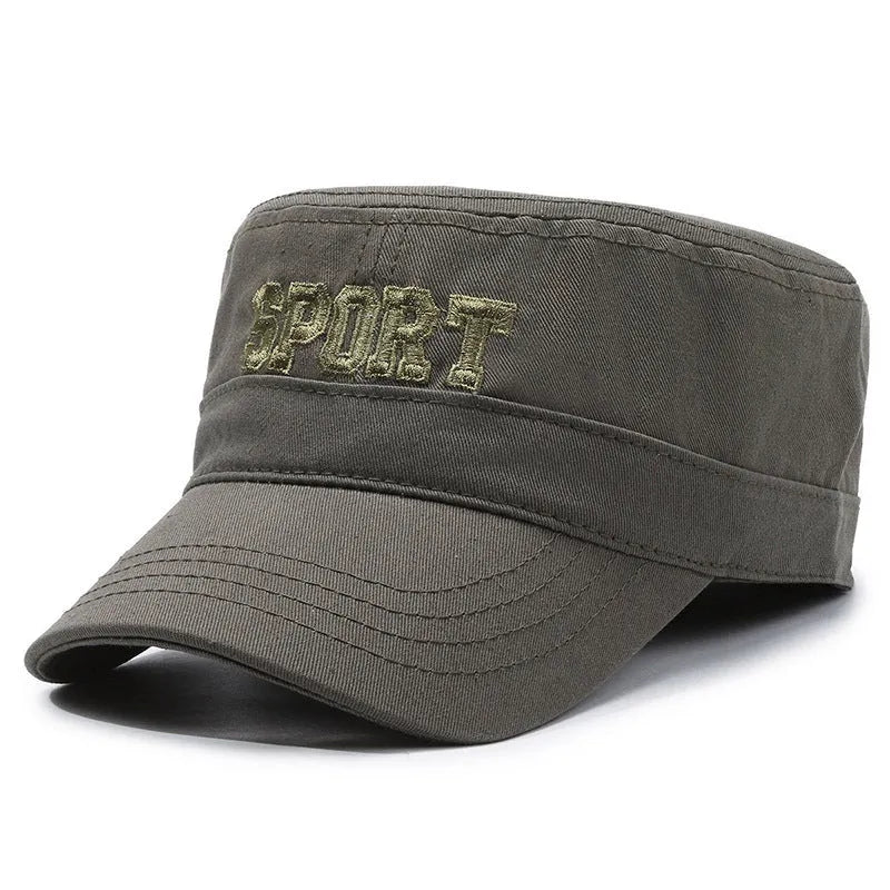 Men's adjustable cotton peaked cap with dome crown in multiple colour options