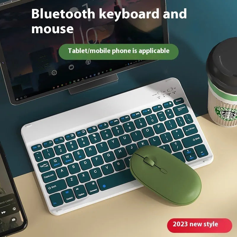 Bluetooth keyboard for Android tablets in multiple colours including white, green, and pink