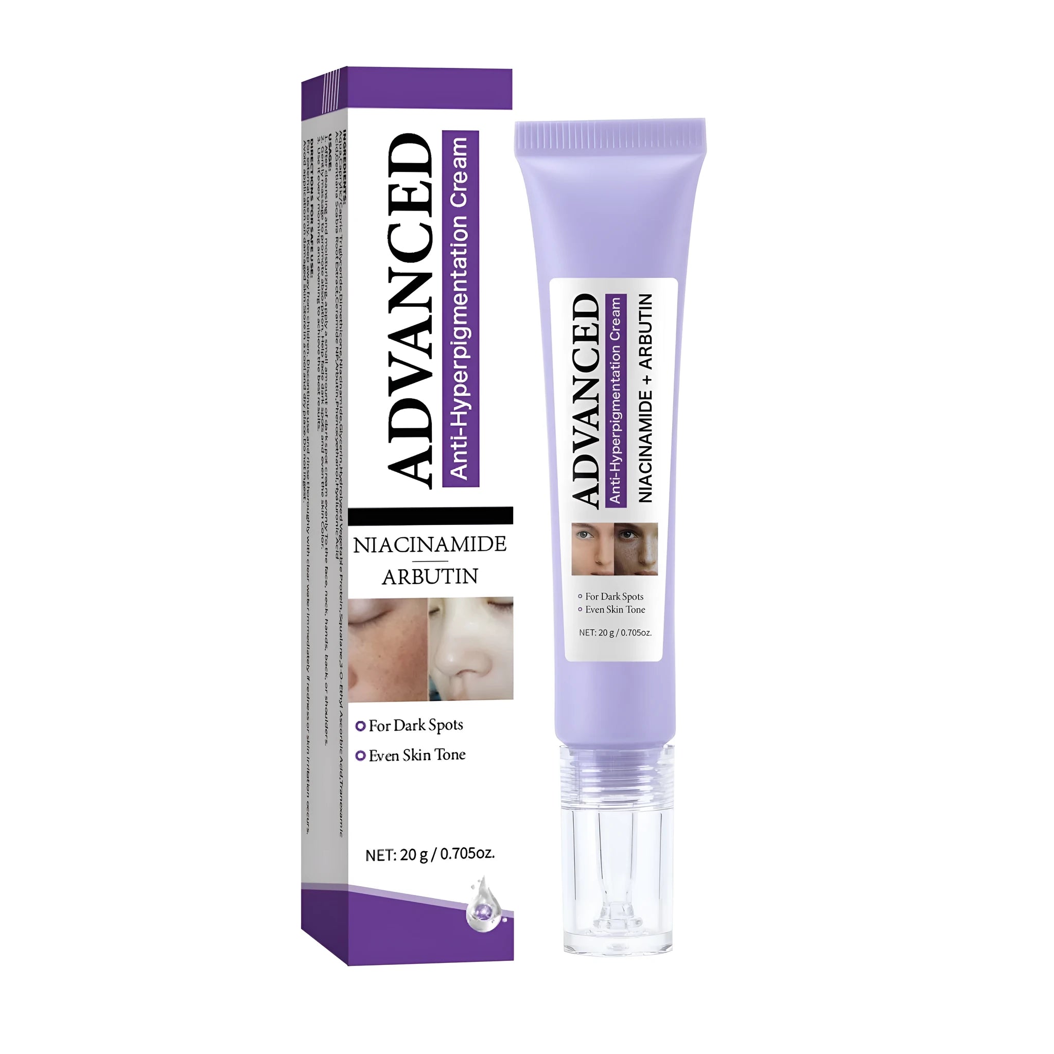 20g advanced anti-pigmentation cream jar for universal skin types dark spot treatment