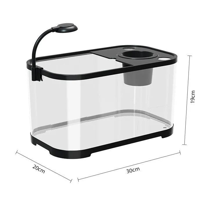 Ecological landscape filter oxygen-making integrated fish tank in luxury black or white