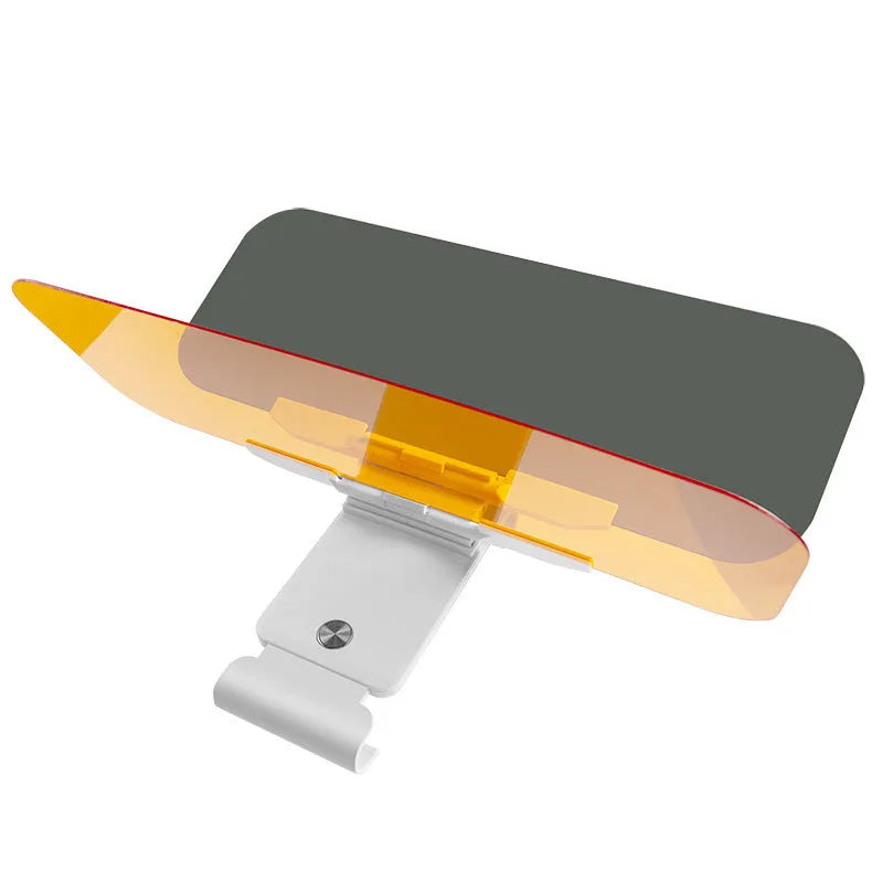 Anti-glare car sun visor with acrylic lens and telescopic installation components