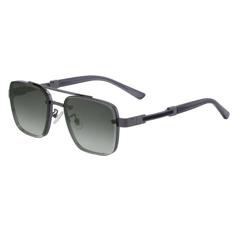 Men's vintage sunglasses with UV protection in retro colours including gradient blue and gold double grey