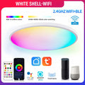 RGBCW intelligent Bluetooth ceiling lamp with full colour dimming in black or white finish