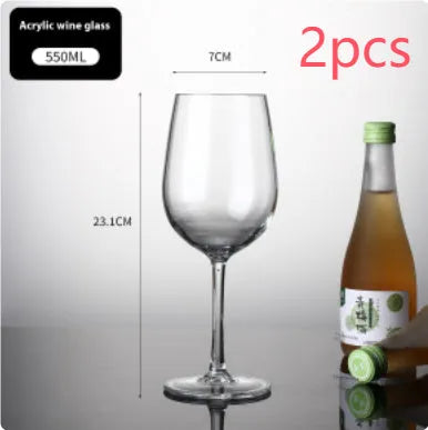 Modern simplicity PC acrylic wine glass with drop-resistant food-grade plastic construction