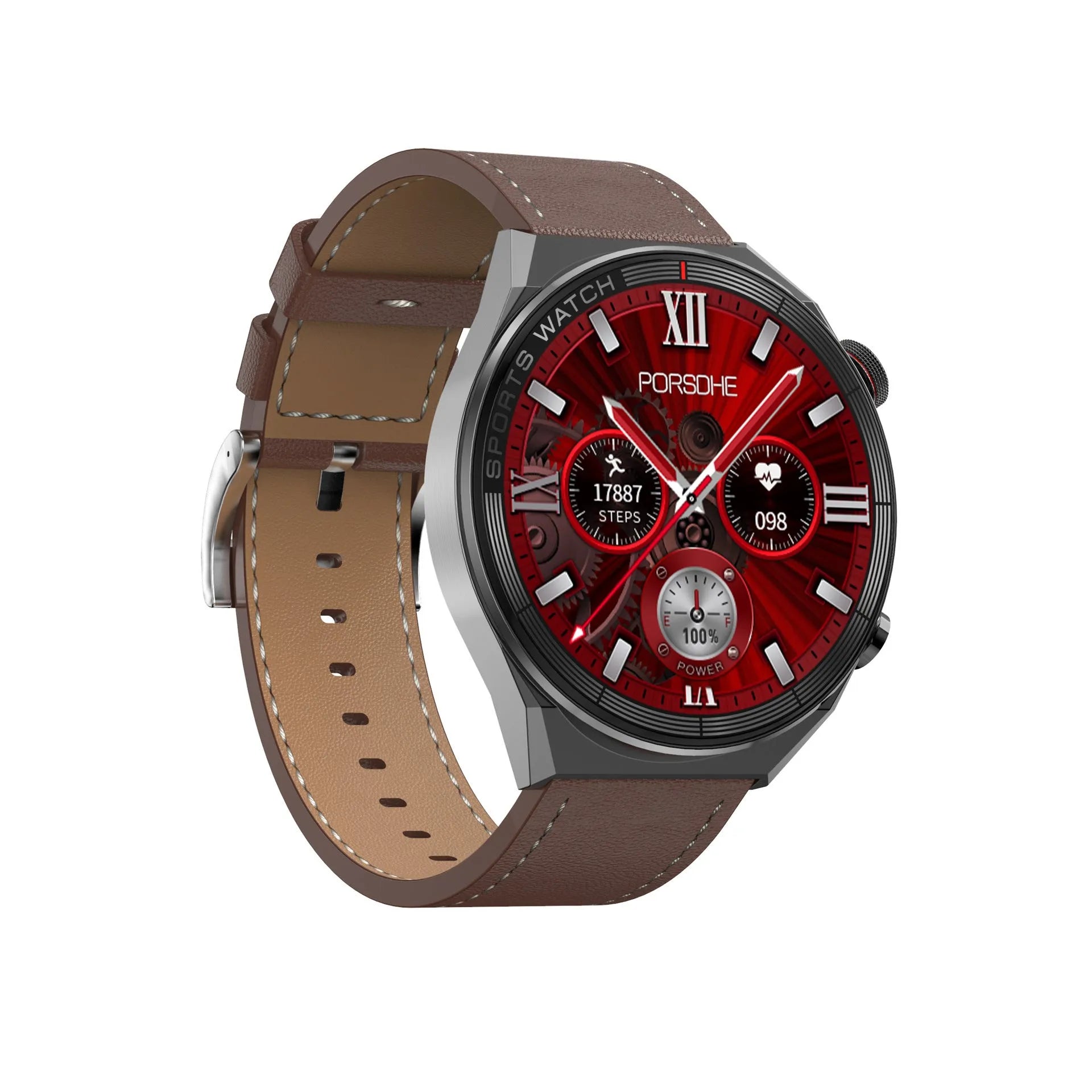 46mm Bluetooth smart watch with 1.5 inch HD screen showing interface display on wrist