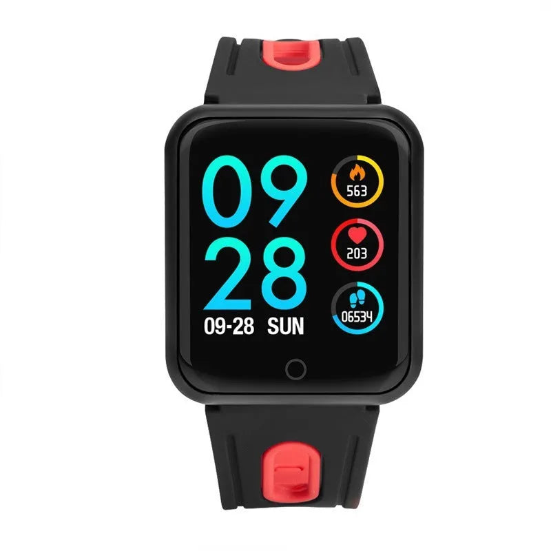 Smart bracelet health monitor with heart rate blood pressure oxygen sleep tracking 1.3 inch touch screen silicone wrist strap