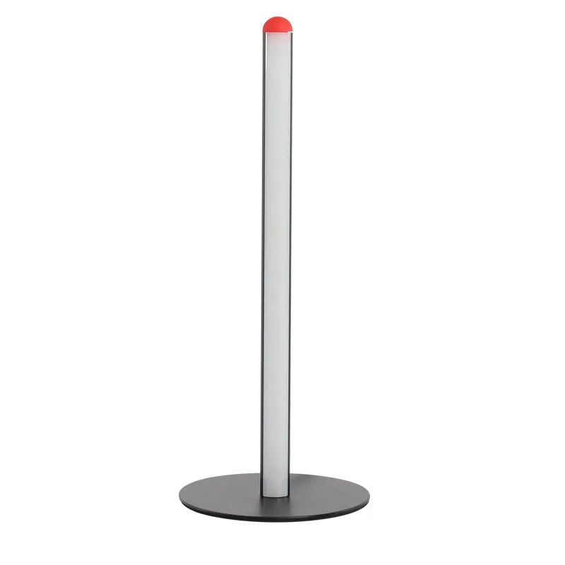 Simple vertical aluminium alloy floor lamp with LED light source on a modern stand.