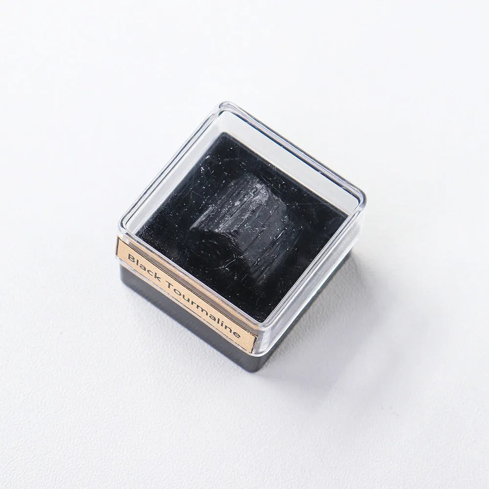Natural amethyst block crystal mineral specimen geometric decoration on a table