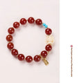 Hongyun round beads 10mm red agate ivory nut Fengjiu bracelet women's retro style