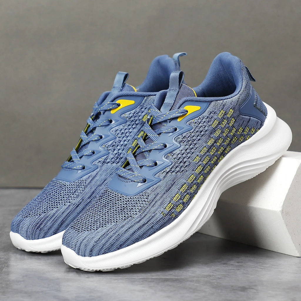 Women's lavender purple Flyknit running shoes with mesh upper and EVA sole for athletic use