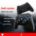 Black wired gamepad with symmetrical rocker joysticks and force feedback for PC computer gaming