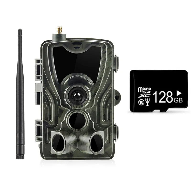 Outdoor camouflage surveillance camera with wide-angle lens and infrared night vision