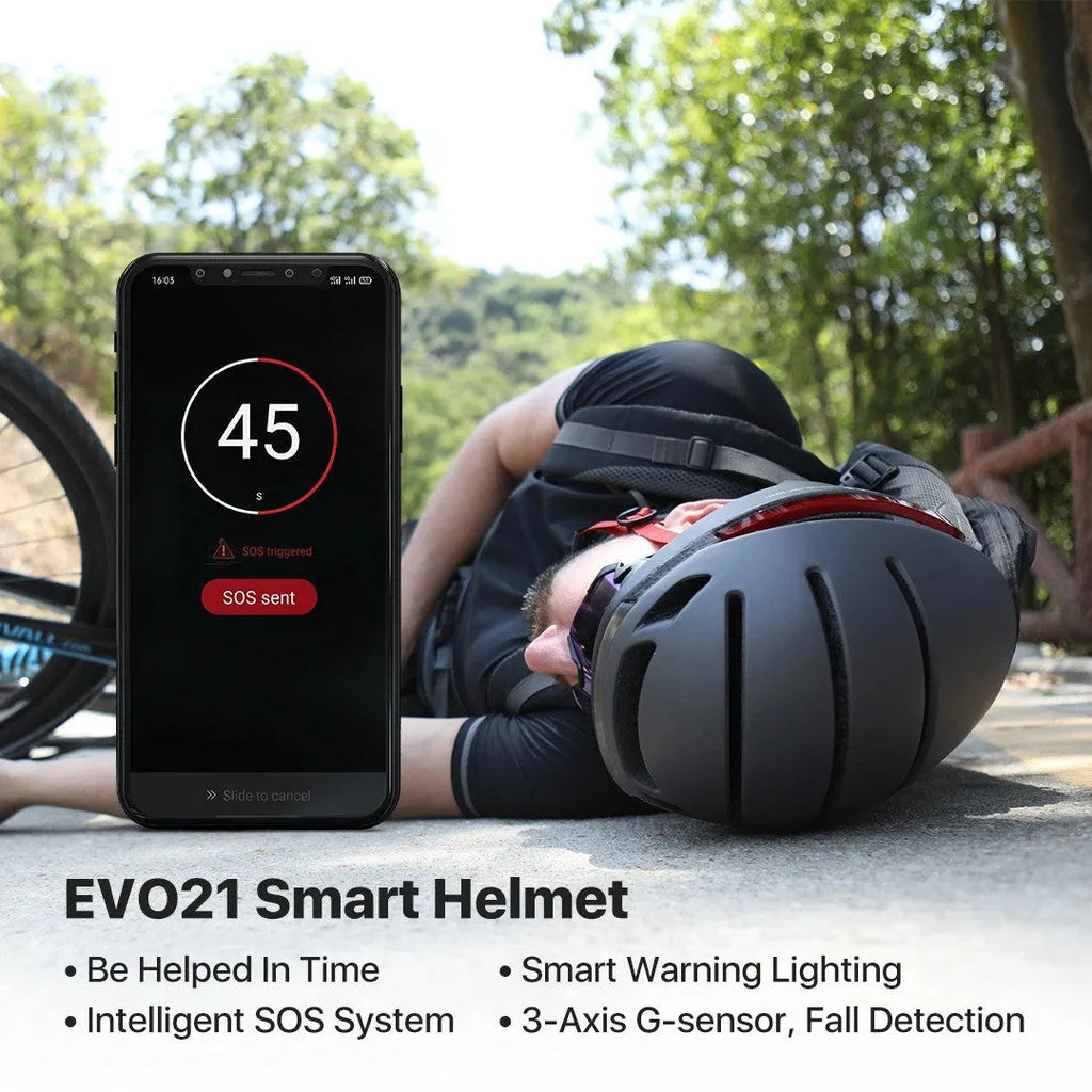 Smart bicycle night riding safety helmet with flash control in Aurora Purple colour