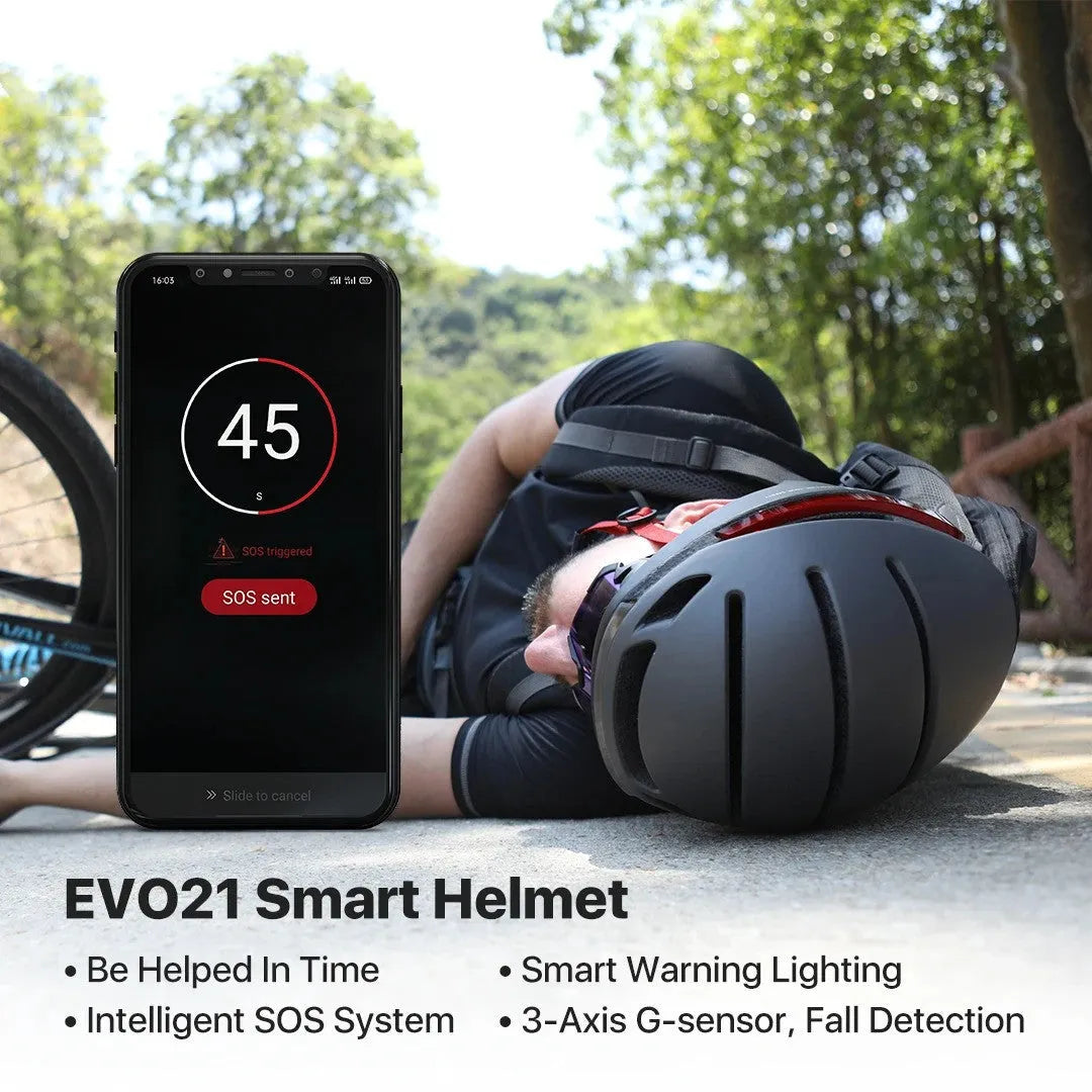 Smart bicycle night riding safety helmet with flash control in Aurora Purple colour