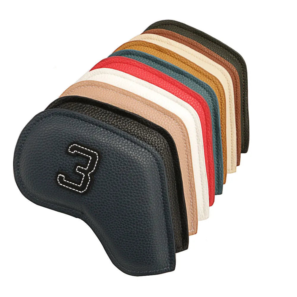 10 digital printed golf club headcovers in various colours and patterns for complete club protection