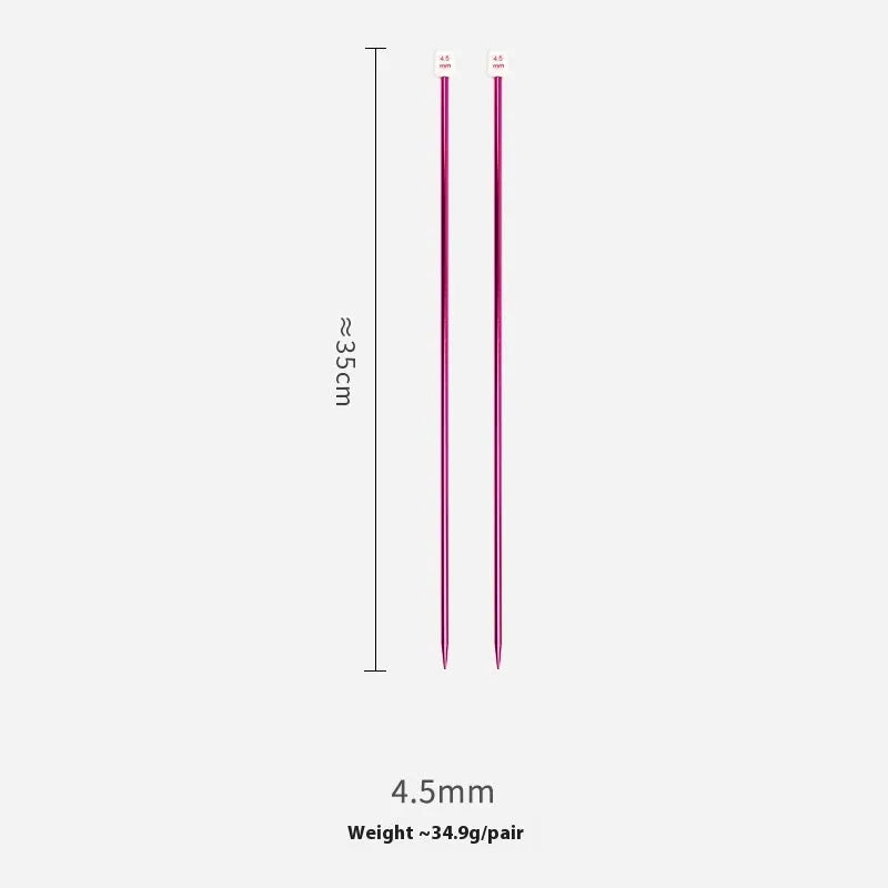 Lengthened crochet hook set with protective caps showing 14 different sizes from 2.0mm to 10.0mm