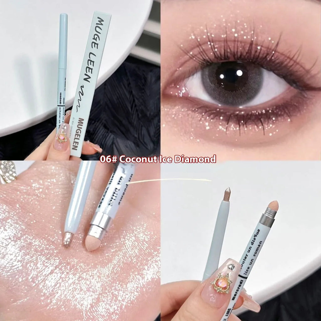 INS style waterproof 2-in-1 eyeshadow pen in six colour classifications for girls and students