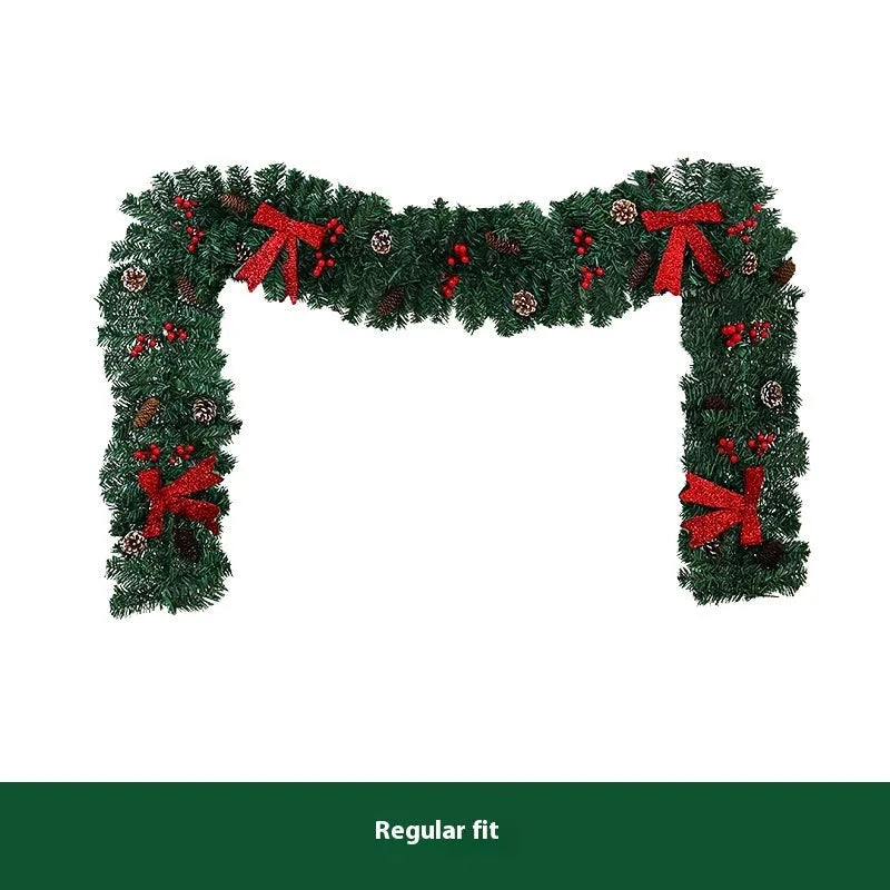 Rattan pine cone bow Christmas decoration with European style design and optional lighting effects