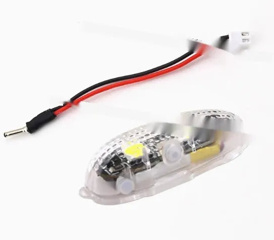 V3 wireless charging waterproof navigation light for RC models in red, green, and white colours.