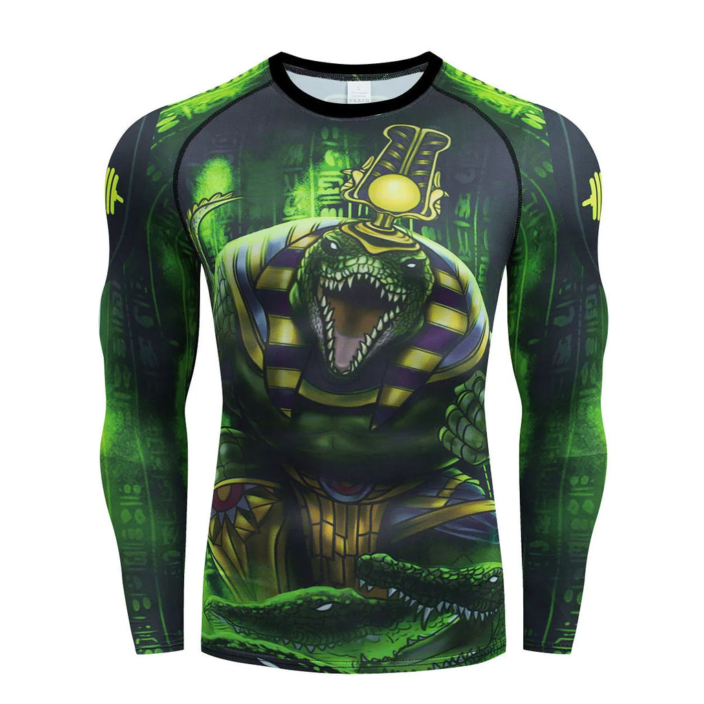 Men's ZF016 printing design polyester sports stretch suit set, slim fit top and trousers for running.
