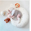 Anti-mite pure cotton nursing U-shape pillow in bear colour, 56cm x 65cm, for baby feeding and sleeping support