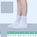 White PVC high top shoe covers for water resistant footwear protection