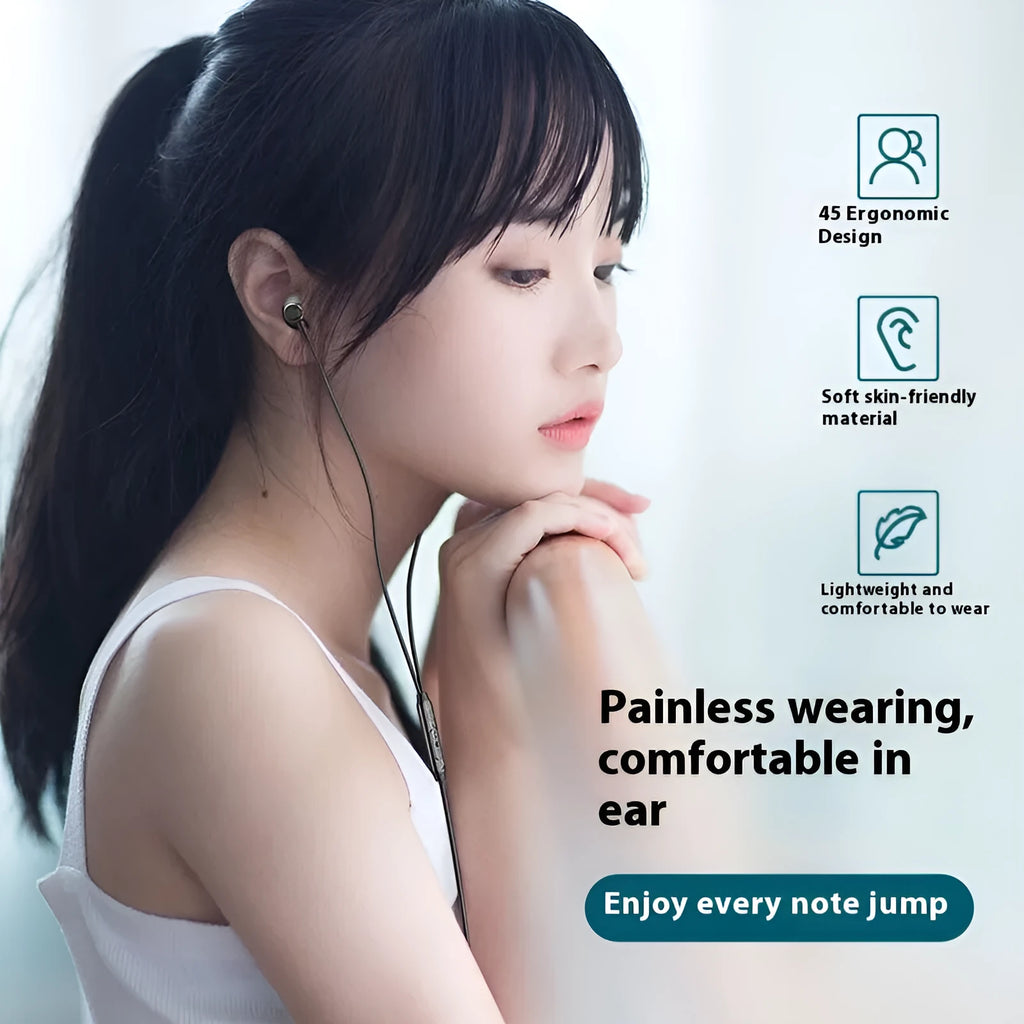 Wired in-ear Type-C headset in Bright Moon White for mobile phone and tablet use