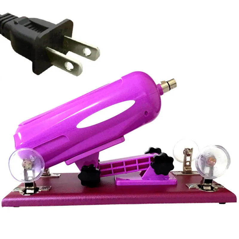 Bobb women's automatic telescopic thrusting PVC sex tool in purple, black or pink colours