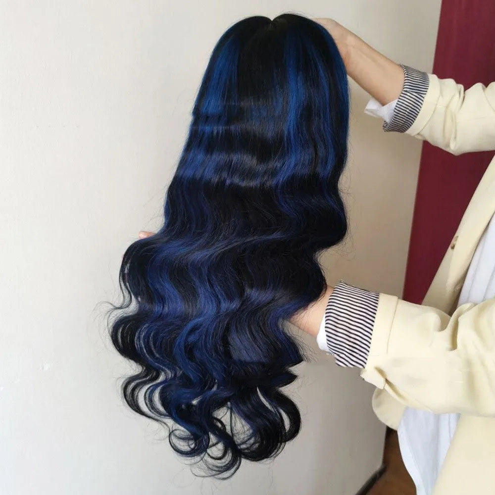 A woman wearing a Star Fashion style human hair lace front wig with a 4x4 lace frontal.