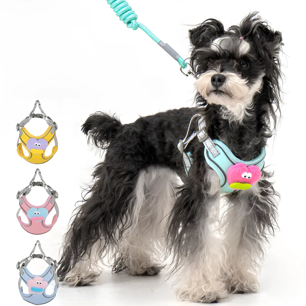 No pull dog harness with multifunction leash, soft adjustable vest, reflective stitching, breathable mesh, for medium dogs, multiple colours available