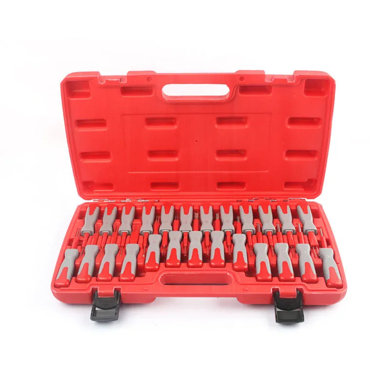 25 piece car terminal removal tool set in storage case for automotive wire harness disassembly