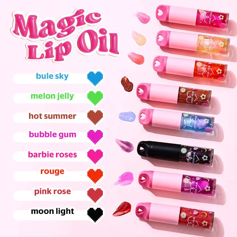 Temperature change water light lip lacquer love pendant moisturizing lip gloss colour changing lip gloss makeup cosmetic