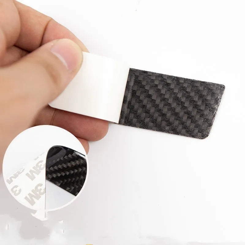 Carbon fibre door handle protection stickers for Tesla Model S in 3K weave pattern