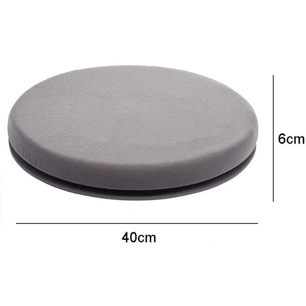 360-degree rotating car seat cushion with non-slip base and plush cloth cover