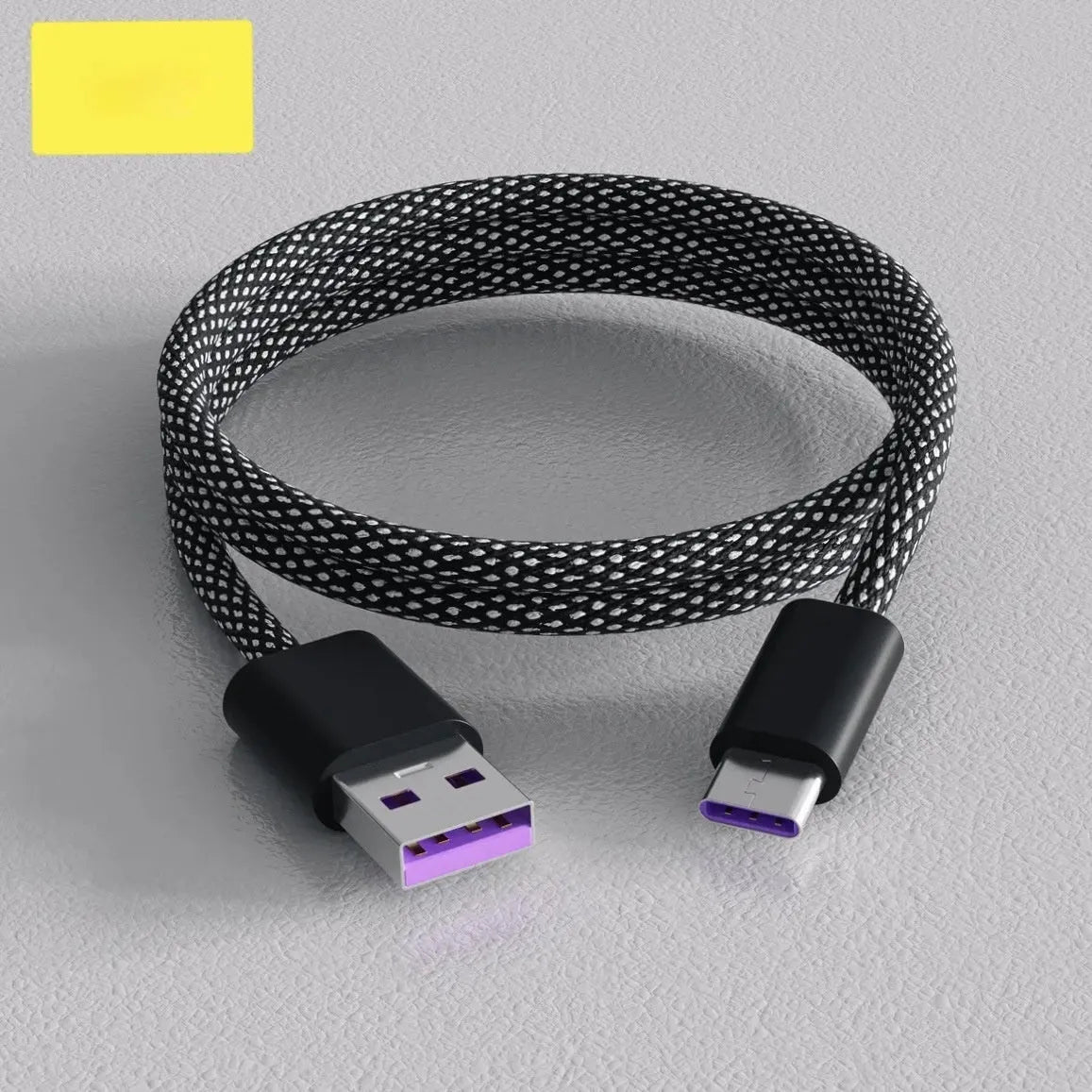 Magnetic woven-braided data cable in Tech Black with 66W fast charge and three connector types
